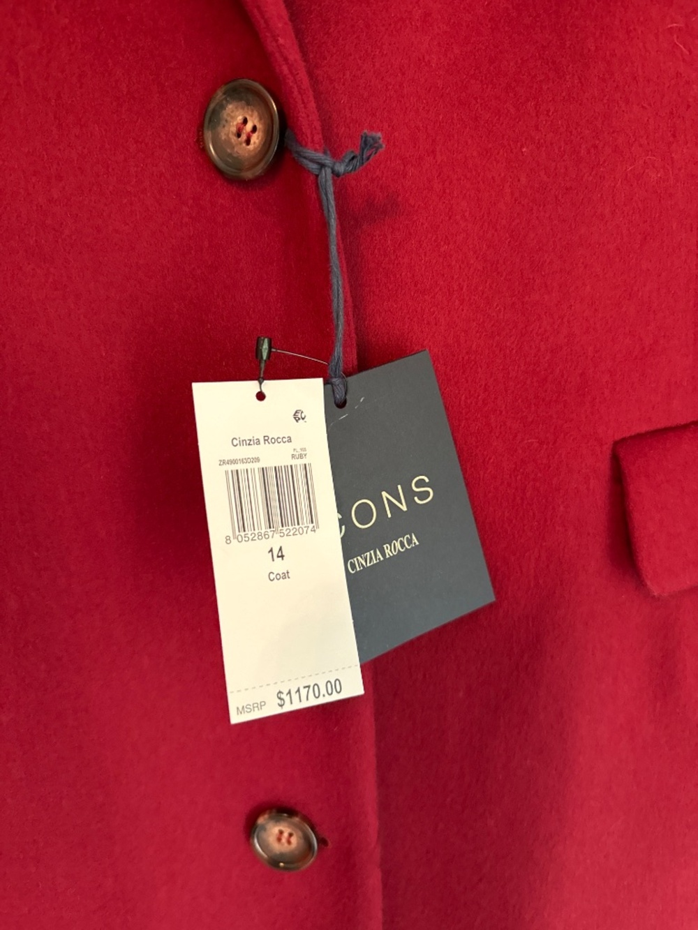 Cinzia Rocca Wool Coat - Picture 3 of 6